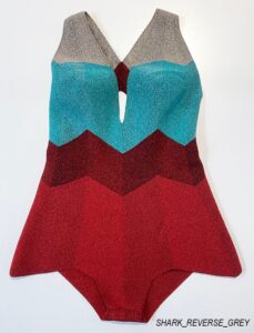 pelican avenue,
fine knit body suit, SHARK REVERSE_RED, 2020.