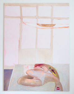 Bernice Nauta, Id, asleep, 2024
Acrylic, acrylic-goache and oil on canvas 
150×200cm
foto: Tobias Suir
