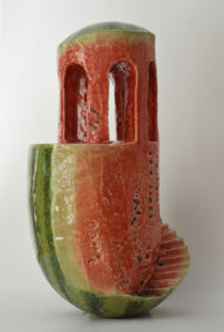 Paviljoen: 42 x 24 cm 
Glazed ceramic 
2020 
