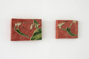 Wobbe Micha, Klifduiker, 2023
Glazed ceramic
18,5 × 15 × 2,5 cm

Wobbe Micha, Klifduiker, 2023
Glazed ceramic
24 × 16 × 3,5 cm
